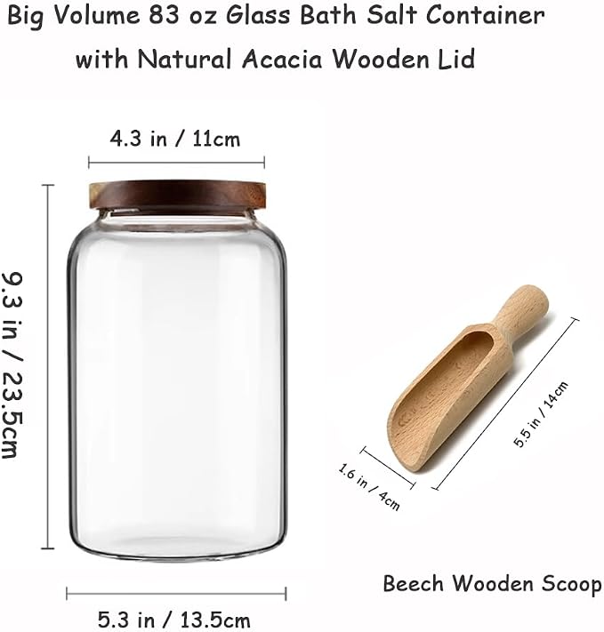 83 oz Bath Salts Glass Jar - Image 2