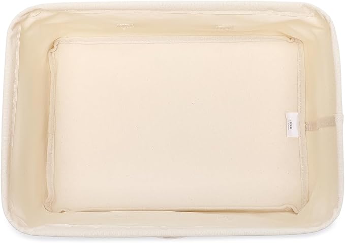 Foldable Storage Bins with Lids Cotton Canvas Rectangular Storage Box Ideal - Image 8
