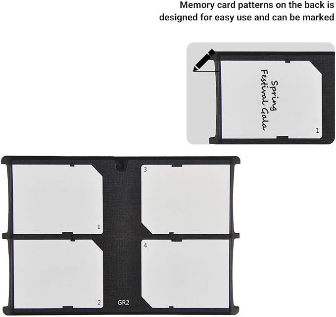 4-Slot SD Card Holder Case, Slim Ultra-Thin SDHC SDXC Memory Card Organizer - Image 3