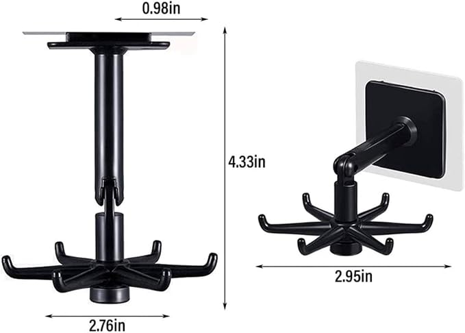 YeeBeny Water Bottle Brush Holder 360 Degrees Rotating Folding Hook - Image 5