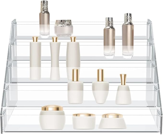 WUIVIUT Spice Rack Organizer For Cabinet, 1 4/5 in/Tier Acrylic Tiered Spice - Image 5