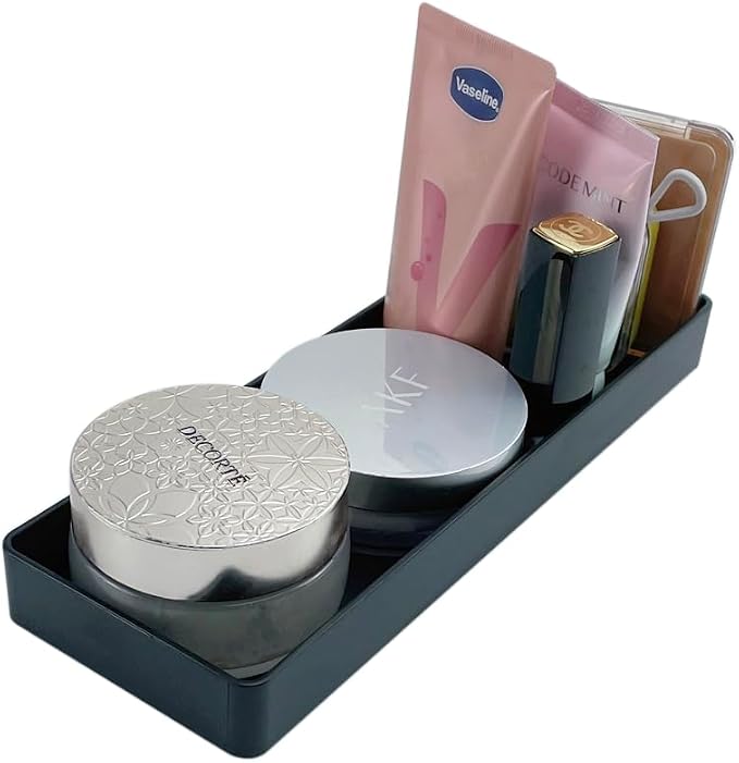 Amazon Basics Rectangular Plastic Desk Organizer, Half Accessory Tray - Image 7