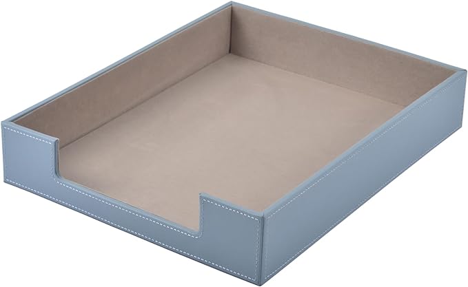 Leather Letter Tray, Office Supplies Desk Organizer by XNONE