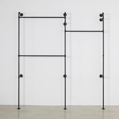 Wall Mounted Industrial Pipe Clothing Rack Garment Racks Pipeline Vintage - Image 6