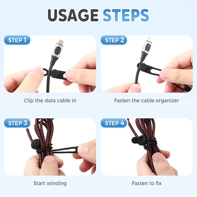 Data Cable Organizer, Reusable Cable Management Organizers - Image 4