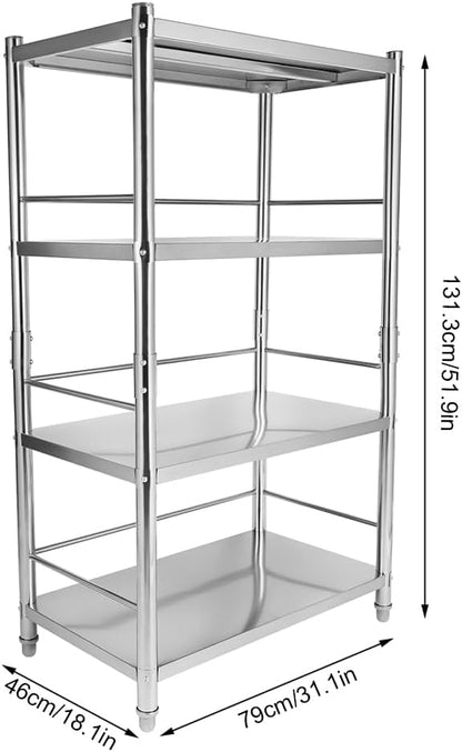 Storage Shelves, 4-Tier Wire Storage Shelves - Image 3