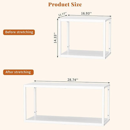 ThreeHio 2 Pack Expandable Garage Shelves Wall Mount, Heavy Duty Garage Wall - Image 3