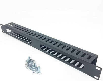 2 Pack 1U 19 Inch Cable Manager Horizontal Rack Mount 24 Slot Metal Finger Duct - Image 3