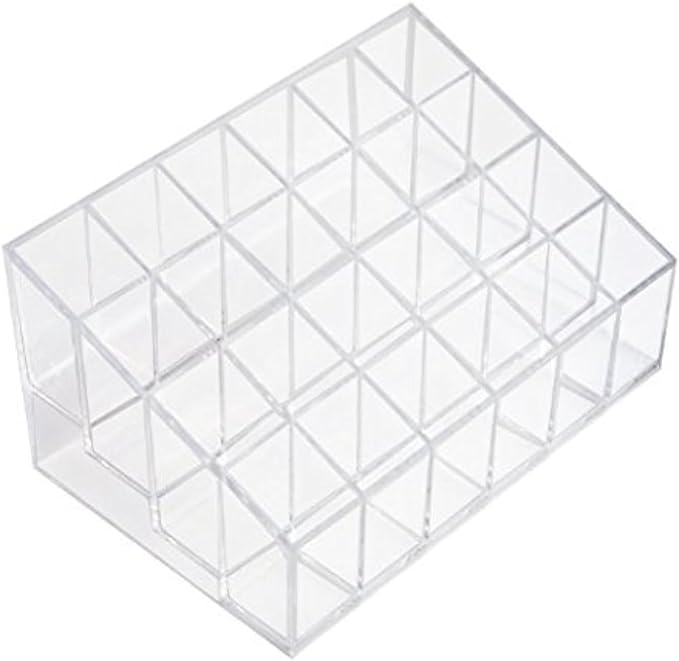 Transparent Cosmetic Makeup Organizer Clear 24 Lattices Lipsticks Cosmetic by Onwon