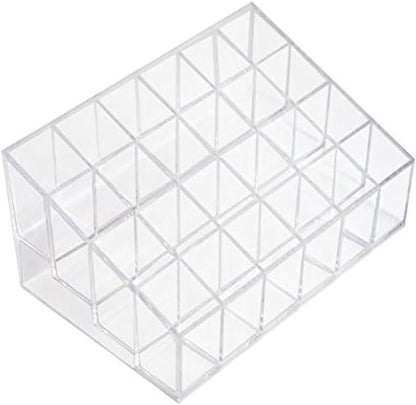 Transparent Cosmetic Makeup Organizer Clear 24 Lattices Lipsticks Cosmetic by Onwon