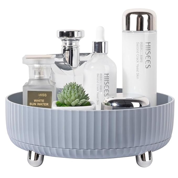 Anyoifax Makeup Perfume Organizer Tray 360 Degree Rotating Lazy Susan Skincare by Anyoifax