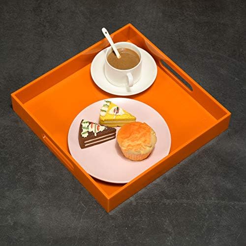 Orange Sturdy Acrylic Serving Tray - Image 4