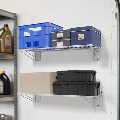 Wall Shelf 24'' x 11'' Garage Wall Mounted Storage Shelves, Heavy Duty Metal - Image 8