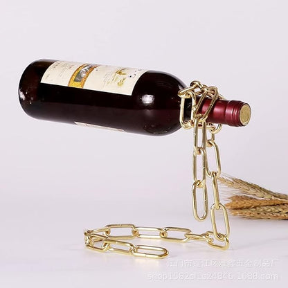 Magic Rope Wine Rack, Creative Metal Chain Suspension Floating Illusion Wine - Image 4