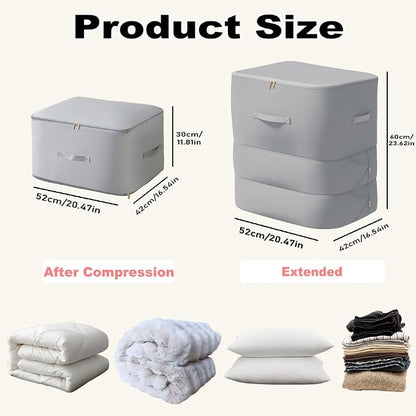 Ultra Space Saving Self Compression Organizer, 2025 New 3-Layer Zipper Large - Image 3