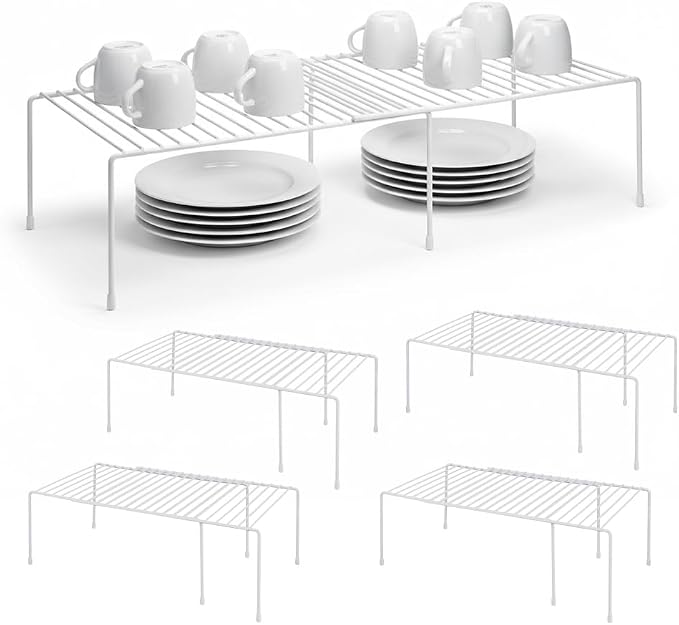 4-Pack Expandable Medium Kitchen Organizer Rack, Kitchen Shelves by Unknown
