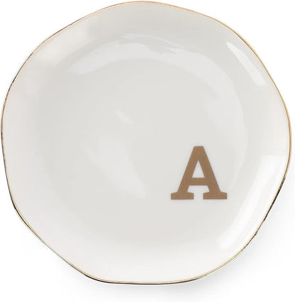 Initials Ring Dish Jewery Tray by VINCOMIC