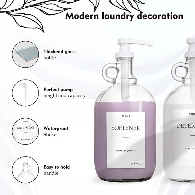 2 Pcs Glass Liquid Laundry Detergent Dispenser - Image 4