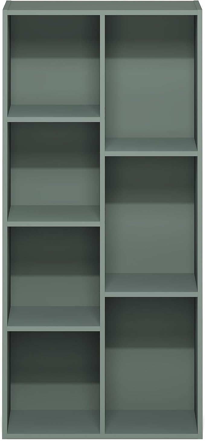 Furinno LUDER Book Shelf, 7-Cube Bookshelf, 9.4" x 19.5" x 41.7", - Image 6