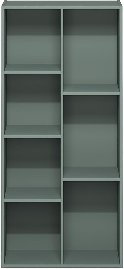Furinno LUDER Book Shelf, 7-Cube Bookshelf, 9.4" x 19.5" x 41.7", - Image 6