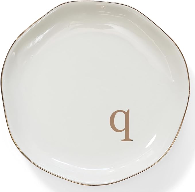 HOME SMILE Initials Ring Dish Jewery Tray by HOMESMILE