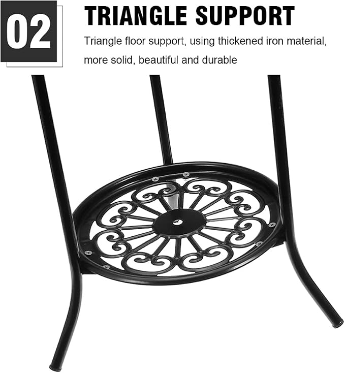 19. Plant Stand for Flower Pot Heavy Duty Potted Holder, 2 Tiers Tall Planter - Image 3