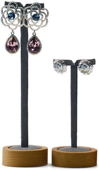 2 Pcs Earrings Display Stands Solid Wood Display Stand Earrings Jewelry Display by Woodten