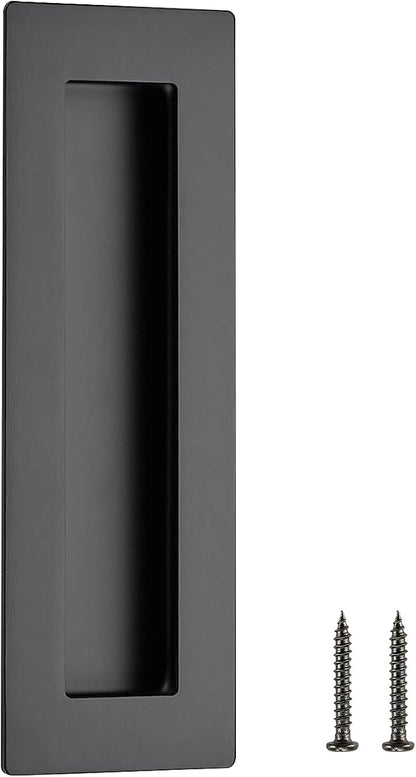 Ravinte 1 Pack Black Sliding Closet Door Handles Black Flush Pulls 5.9in Length by Ravinte