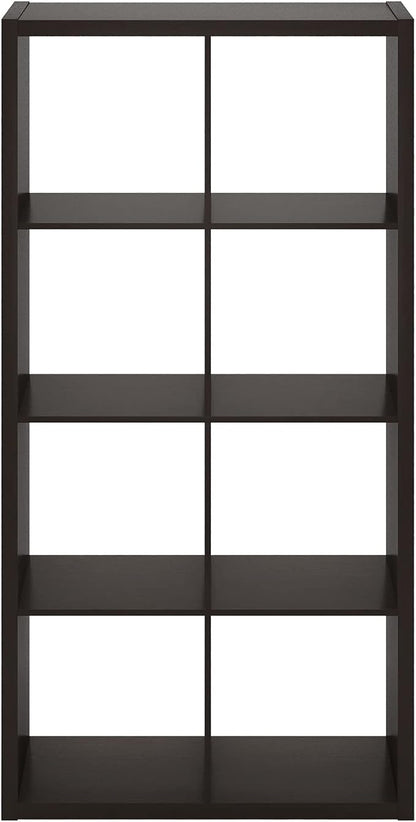 Furinno CUBICLE 8-Cube Book Shelf, Extra Thick Frame Bookshelf, Dark Oak | - Image 12