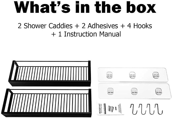 Shower Caddy, Adhesive Shower Organizer - Image 8