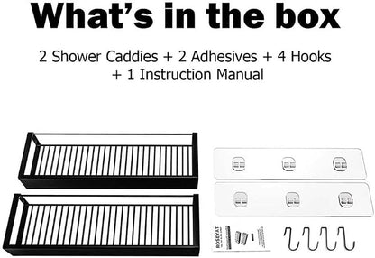 Shower Caddy, Adhesive Shower Organizer - Image 8
