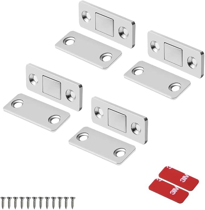 Mousike Magnetic Door Catch Ultra Thin Cabinet Magnets Stainless Steel Drawer by Mousike