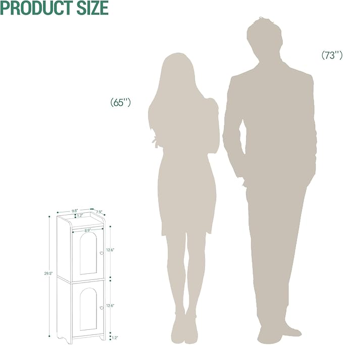 Hzuaneri Bathroom Storage Cabinet, Small Corner Floor Cabinet - Image 2