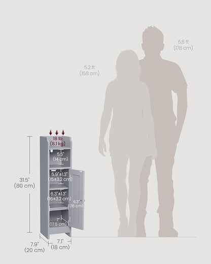 VASAGLE Small Storage Corner Floor Cabinet - Image 3
