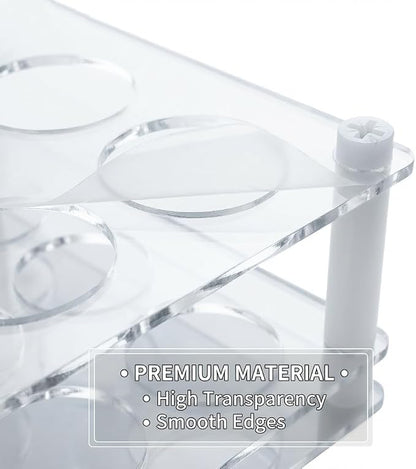 2 Pack 12 Hole 3×4 Acrylic Roller Bottle Organizer, Crystal Clear Essential Oil - Image 5