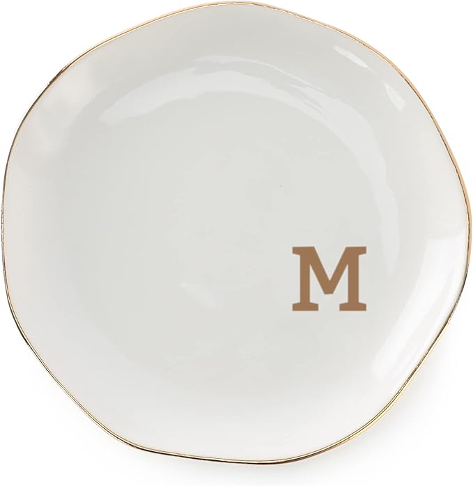 Initials Ring Dish Jewery Tray by VINCOMIC
