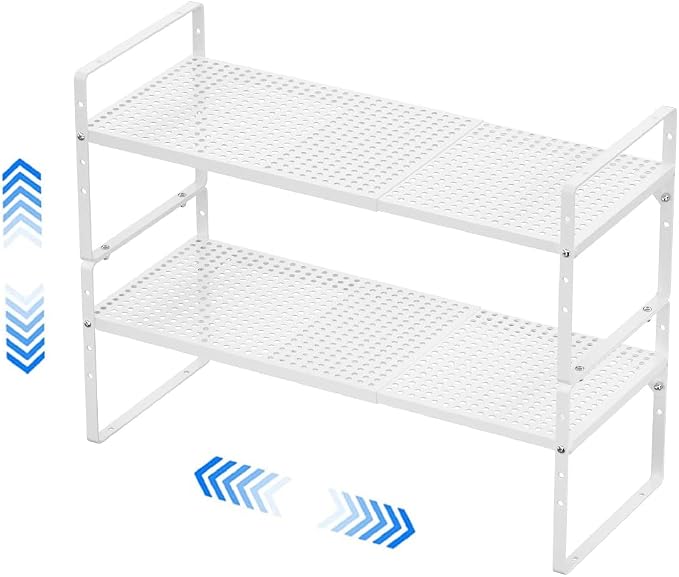 Expandable Cabinet Shelf Organizer, Stackable Pantry Cabinet Counter Under Sink by PerfectdesignforyourHOME