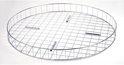 Econoco Folding Round Garment Rack, Adjustable Height Retail Display, Chrome - Image 2