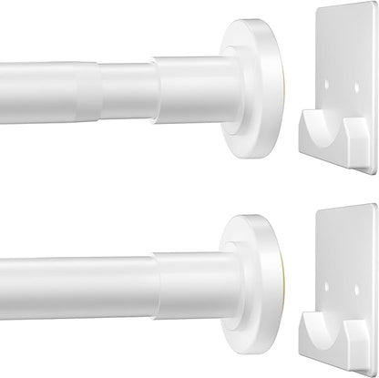 CorkLatta White Shower Curtain Rod, 1 Inch Diameter Stainless Steel Adjustable by CorkLatta