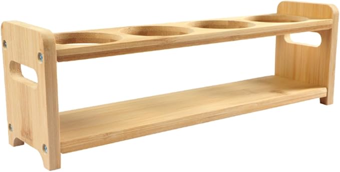 TOPINCN Rack Organizer, Storage Holder Seasoning Storage 4 Holes Shelf - Image 9