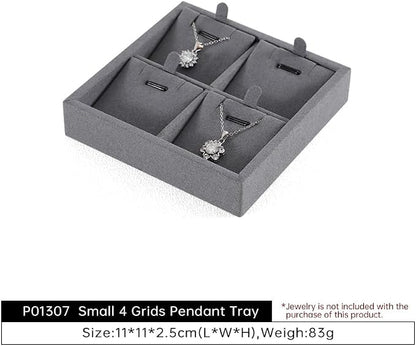 Dark Blue Jewelry Display Tray Ring Necklace Earring Bangle Organizer - Image 6