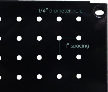 Metal Pegboard 12-Inch Tall x 16-Inch Wide Heavy Duty Wall Organizer - Image 3