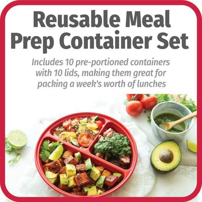 GoodCook Meal Prep Containers Set Microwave & Dishwasher-Safe Round Food - Image 2