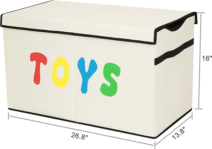 YOLOXO Toy Box Chest, Collapsible Sturdy Storage Bins - Image 2