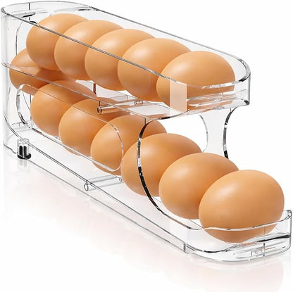 Sotfamily Egg Holder for Fridge, FIFO Egg Roller for Eggs 12 Count, Dispenser by Sotfamily