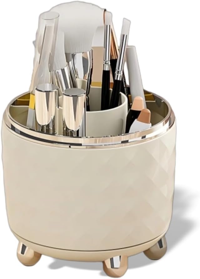 360° Rotating Makeup Organizer, Spinning Cosmetic Storage Tower by ZOHCAJBO