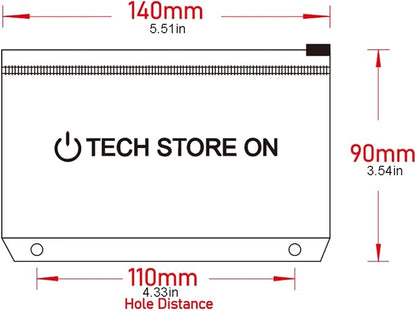 Waterproof USB Flash Drive Binder Pouches, 10 Pack, 3-Ring Zip Holders | Clear - Image 2