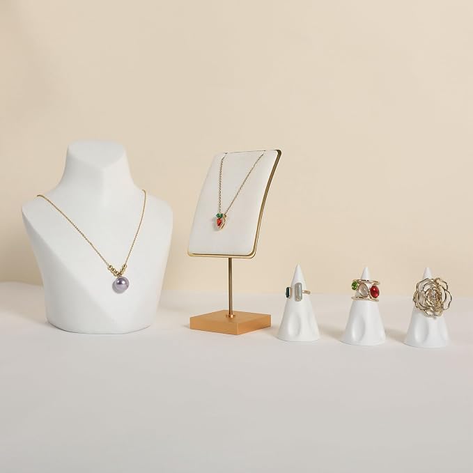 GemeShou White jewelry necklace display - Image 8