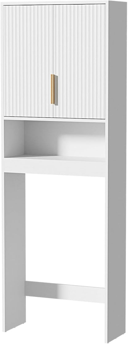 VINGLI Over The Toilet Storage Cabinet White, Modern Bathroom Organizer - Image 10