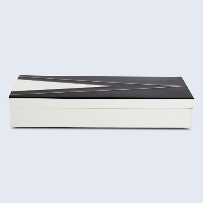 Handicrafts Home Black and White Decorative Storage Box - Image 4